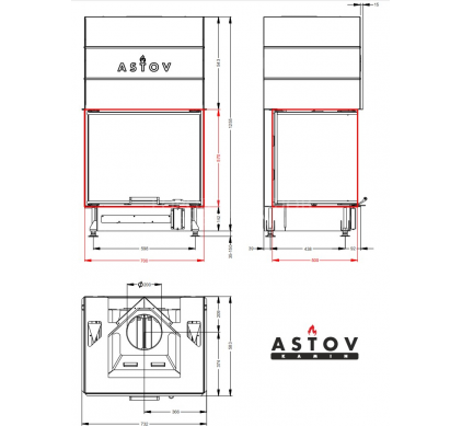 Дровяная топка ASTOV П3С 7057